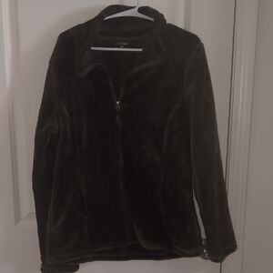 Dark Green Fuzzy Jacket